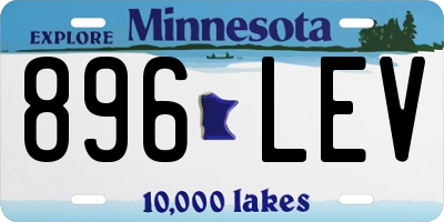 MN license plate 896LEV