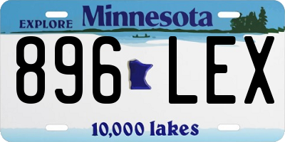 MN license plate 896LEX