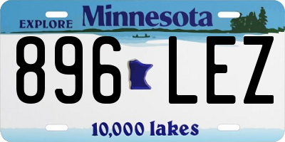 MN license plate 896LEZ