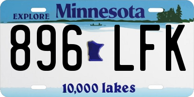 MN license plate 896LFK