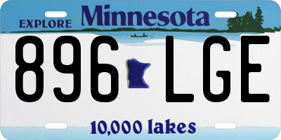 MN license plate 896LGE