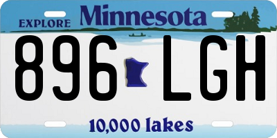 MN license plate 896LGH