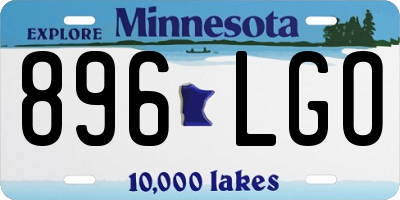 MN license plate 896LGO