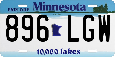 MN license plate 896LGW