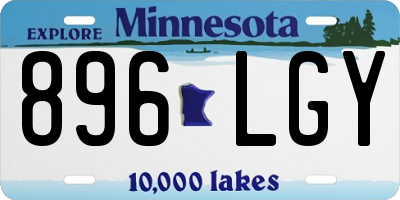 MN license plate 896LGY