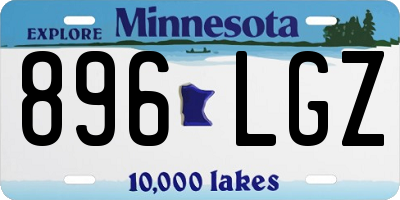 MN license plate 896LGZ
