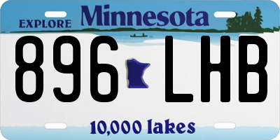 MN license plate 896LHB