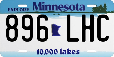 MN license plate 896LHC