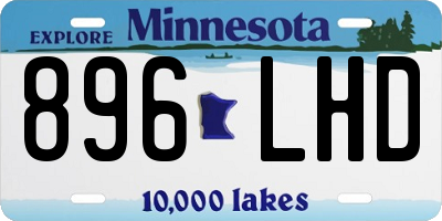 MN license plate 896LHD