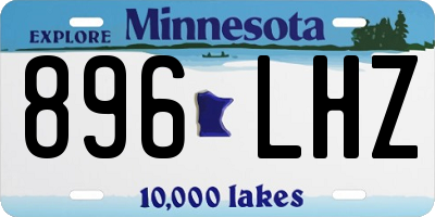 MN license plate 896LHZ