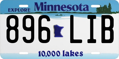MN license plate 896LIB