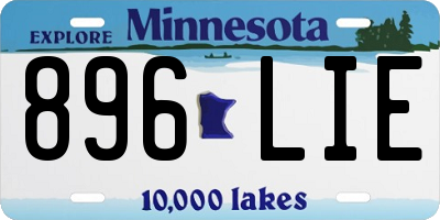 MN license plate 896LIE