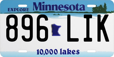 MN license plate 896LIK