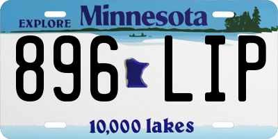 MN license plate 896LIP