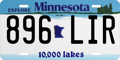 MN license plate 896LIR