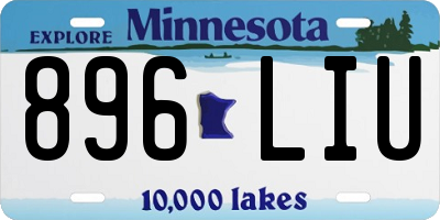 MN license plate 896LIU