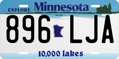 MN license plate 896LJA
