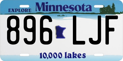 MN license plate 896LJF