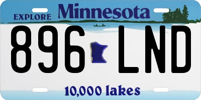 MN license plate 896LND