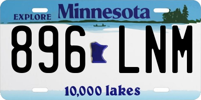 MN license plate 896LNM