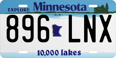 MN license plate 896LNX