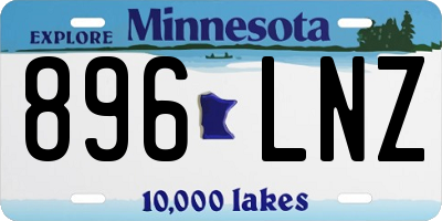MN license plate 896LNZ