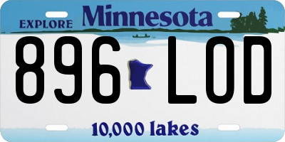 MN license plate 896LOD