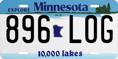 MN license plate 896LOG