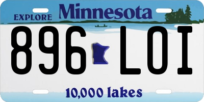 MN license plate 896LOI