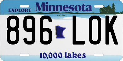 MN license plate 896LOK