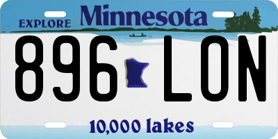 MN license plate 896LON