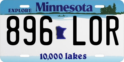 MN license plate 896LOR
