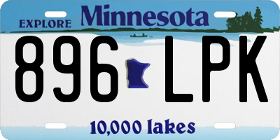 MN license plate 896LPK