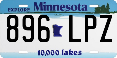 MN license plate 896LPZ