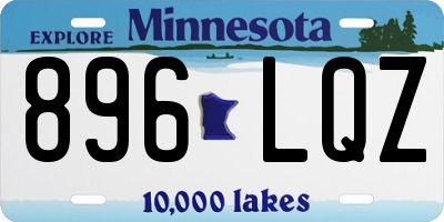 MN license plate 896LQZ