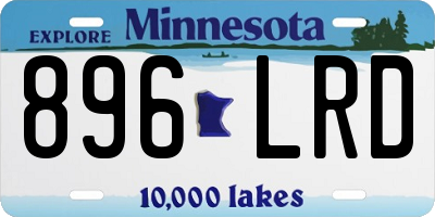 MN license plate 896LRD