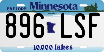 MN license plate 896LSF