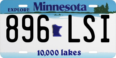 MN license plate 896LSI