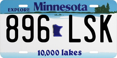 MN license plate 896LSK