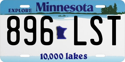 MN license plate 896LST