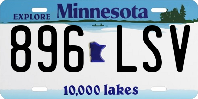 MN license plate 896LSV