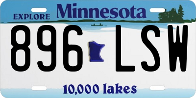 MN license plate 896LSW