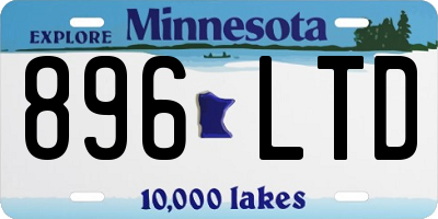 MN license plate 896LTD