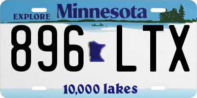 MN license plate 896LTX