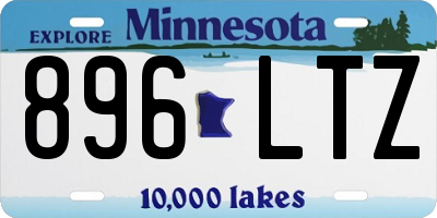 MN license plate 896LTZ