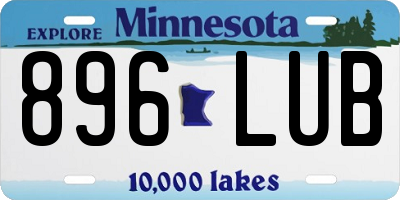 MN license plate 896LUB
