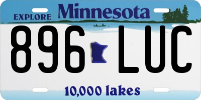 MN license plate 896LUC