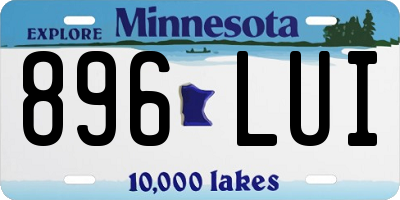 MN license plate 896LUI