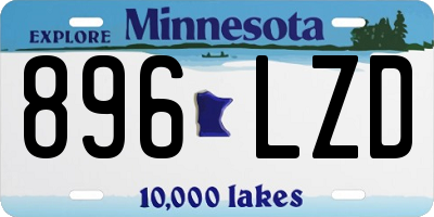 MN license plate 896LZD