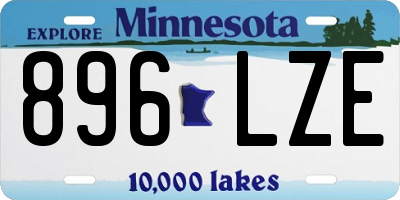 MN license plate 896LZE